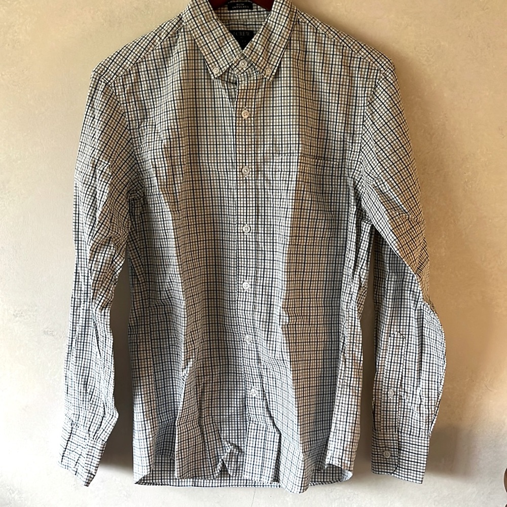 J. Crew slim untucked plaid button down shirt
